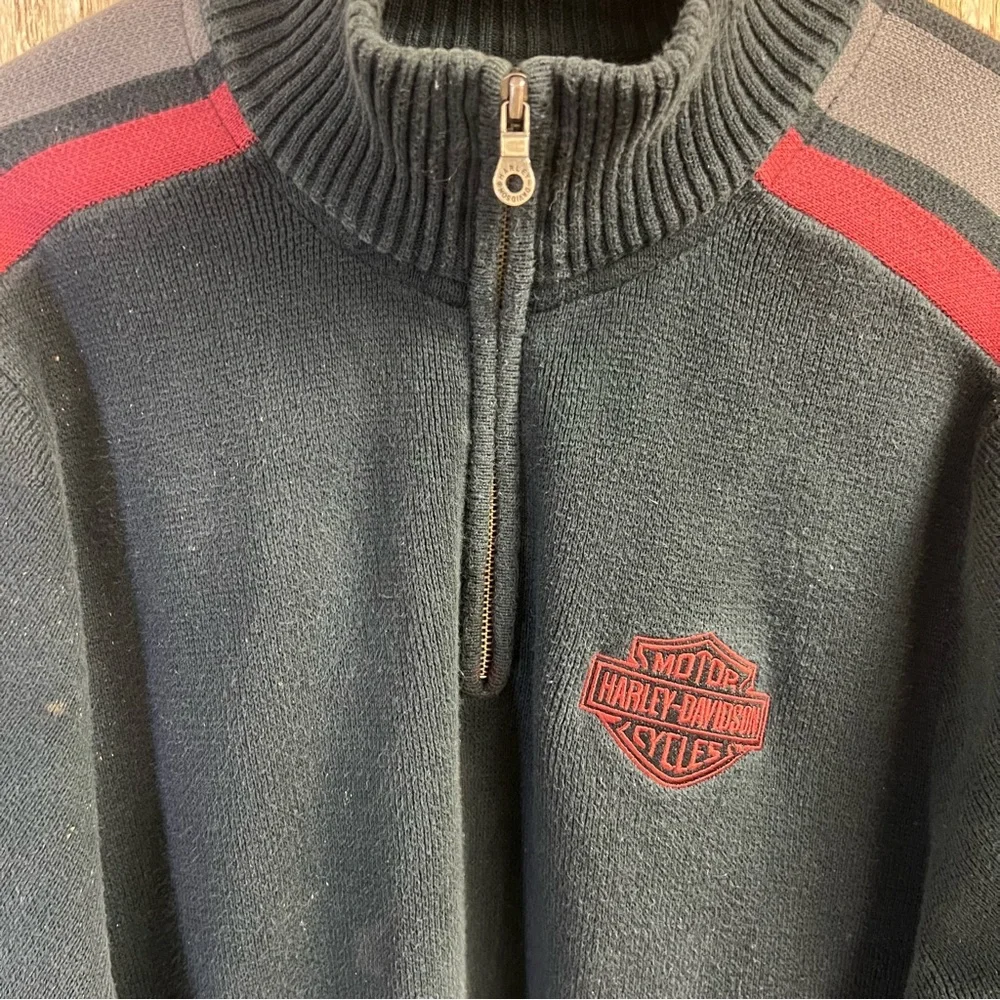 Harley Davidson Quarter Zip Sweater Size XL - Picture 4 of 8